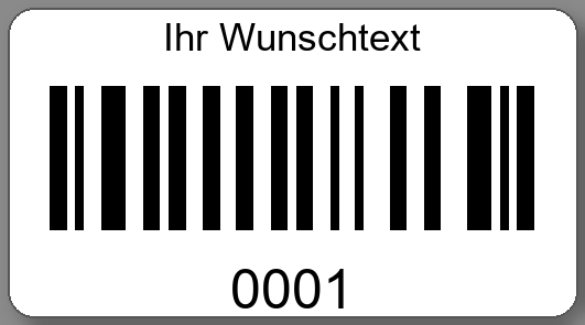 Prüfetiketten 45x25mm PE-Etiketten weiß Ihr Wunschtext